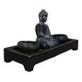 thumbnail image 5 of Meditating Gautama Buddha Zen Garden Kit With Pebbles And Candle Holder Barrels, 5 of 9
