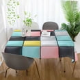 thumbnail image 3 of Yayeee Tablecloths 54" x 54" Rectangle Wrinkle Resistant Party Table Cover, Gray Checkered Pattern, 3 of 8