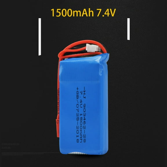 Replacement 7.4V 1500mAh LiPo Battery w/ JST Plug - For WLToys L959/L969/L979 & HJ816/HJ817 1:12-1:14 RC Cars Blue