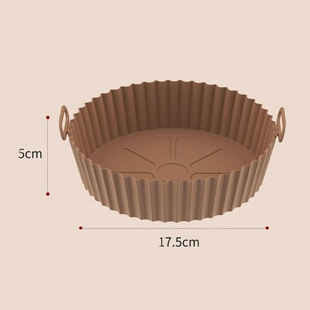 

BCLONG Air Fryer Silicone Baking Pot Air Fryer Special Bowl Silicone Pan Brown