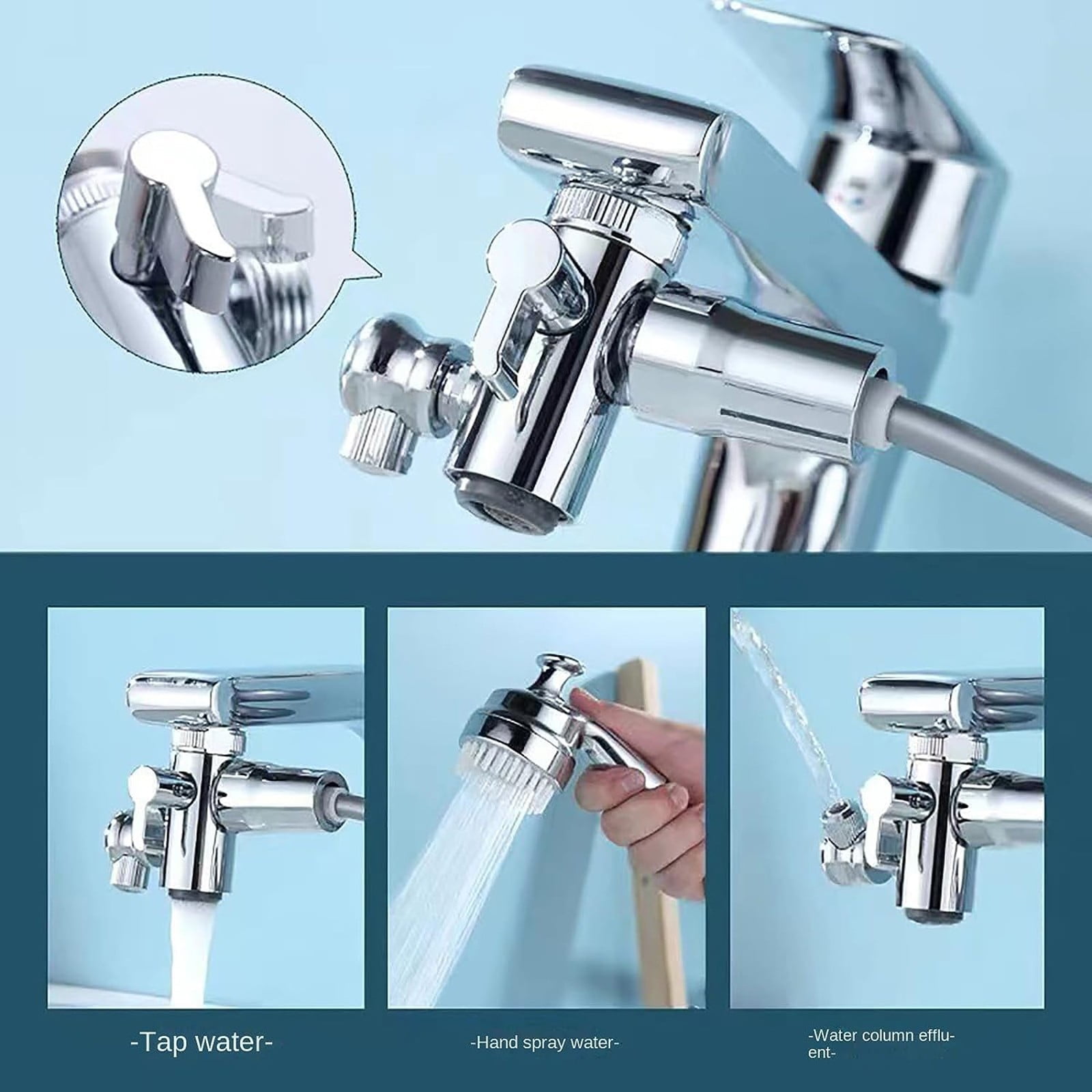 Fdelink Faucet Aerator Splash Guard Extender,Multifunction Universal Water Taps Universal 1080 Swivel Robotic Arm Swivel Extension Faucet Multifunctional Faucet Swivel Faucet Extender