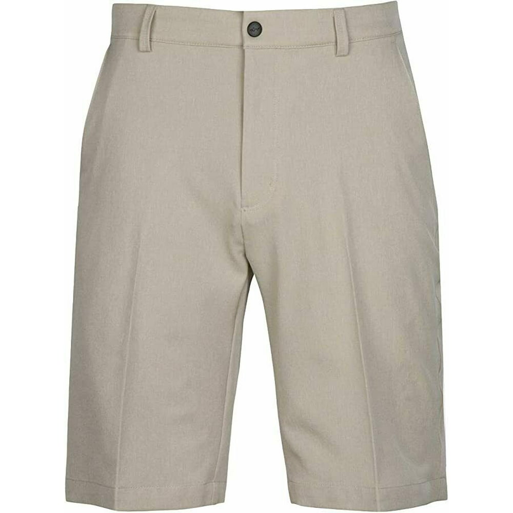 Greg Norman Men's Light Khaki Ultimate Classic Travel Golf Shorts Beige