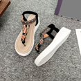 thumbnail image 5 of SBYOJLPB Sandals for Women's Fashionable Casual Versatile Plus-Size Beaded Shoes Spring/Summer Style Trendy Comfortable Flop Beach Sandals, 5 of 9