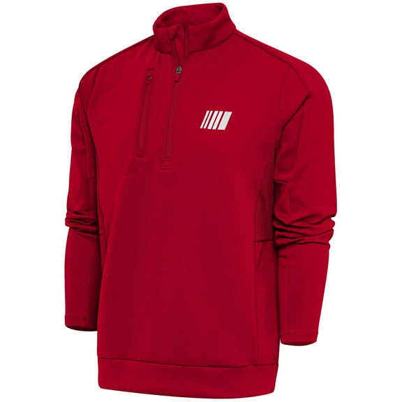 Men's Antigua  Red NASCAR Generation Quarter-Zip Pullover Top