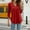 Red, variant on 3/4 Sleeve Tee Shirts for Women Notch V Neck Top Solid Color Dressy Casual Blouses Pullover T Shirt Tops Tunic Cheap