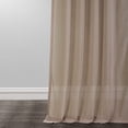 thumbnail image 4 of Soft Taupe Faux Linen Sheer Curtain (1 Panel), Soft Taupe, 50W X 120L, 4 of 6