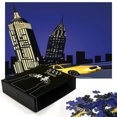 thumbnail image 2 of Ambesonne City Jigsaw Puzzle Durable Cardboard, Taxi New York American, 1000 pcs, Violet Blue Yellow Black, 2 of 5