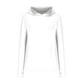 thumbnail image 4 of tklpehg Hoodies for Women Lightweight Casual Going Out Tops Long Sleeve Tops Vintage Sweatshirt Hooded Loose Classic Solid Color Pullover (White,XXXL), 4 of 5