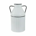 thumbnail image 5 of Vintage Milk Can Vase - Metal Iron Farmhouse Flower Holder - Rustic Decorative Accent for Living Room, Bedroom & Office - 24" White, 5 of 10