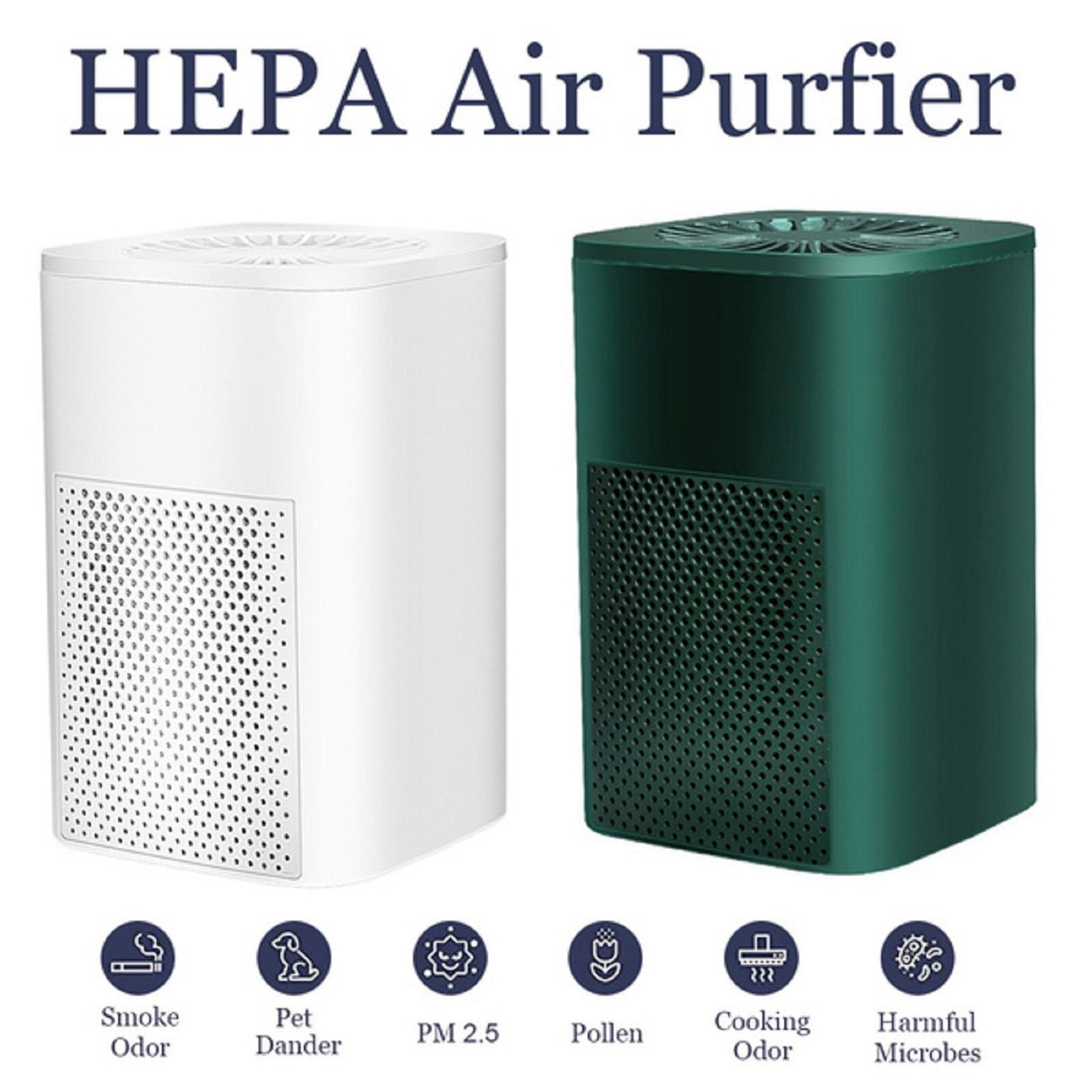 Air Purifier for Bedroom, H13 HEPA Filter with Sleep Mode, 24dB Quiet 360 Degree Filtration, Portable Pet Dander Allergen Cleaner for Home Office and Travel