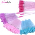 thumbnail image 3 of 50pcs Sparkling Eyelash Mascara Wands Lash Extension Brush Shining Lash Spoolies Comb Eye Lashes Eyebrow Brushes White purple, 3 of 6