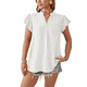 thumbnail image 1 of Blusa de Verano 2025 para Mujer, con Cuello en V, Volantes, Corta, Lunares, Holgada, Tipo Túnica, Color , Talla XL, 1 of 6