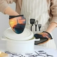 thumbnail image 6 of Disketp Lighthouse At Sunset Coast Non-Slip Mini Oven Mitt Set, Short Oven Mitts for Baking Grilling Barbecue Microwave, 5.9"x5.9"in, 6 of 7