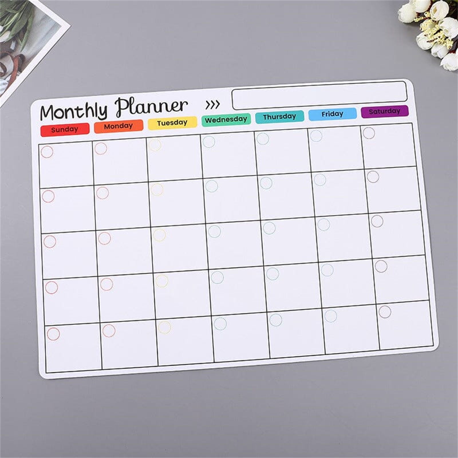 Magnetic Fridge Calendar Set,3 Pack Magnetic Whiteboard Stickers for Fridge, Study Planner Message Boards, Easy-Erase Markers Included, Perfect for Family Organization, Kids Teachers White