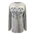 thumbnail image 4 of Womens Fall Halloween Shirt Women's T-Shirts Women's Casual Halloween Print Long Sleeve Pullover Sweatshirt Top Grey L, 4 of 4