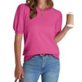 thumbnail image 1 of Jersey WIHOLL de verano de manga corta para mujer rosa intenso L, 1 of 6