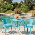 thumbnail image 5 of Christopher Knight Home Colmar Outdoor 3-piece Bistro Set by  Black with Silver, 5 of 5