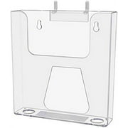 10 Pack Peg Board Mount 6 1/2" Wide Brochure Holder Pamphlet Display Clear Booklet Maps Literature Printed Material Menu Advertisement Offices Lobbies Trade Shows