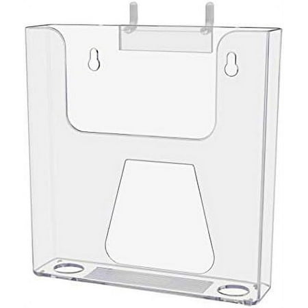 10 Pack Peg Board Mount 6 1/2" Wide Brochure Holder Pamphlet Display Clear Booklet Maps Literature Printed Material Menu Advertisement Offices Lobbies Trade Shows