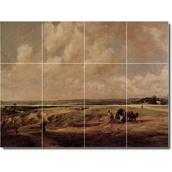 Ceramic Tile Mural-John Constable Country Painting 218. 24" w x 18" h using (12) 6 x 6 ceramic tiles