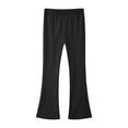 thumbnail image 2 of ATOGUTA Girls Yoga Pants Dress Pants Bell Bottoms School Uniform Leggings Size 3T-16, Black, 2 of 5