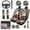 American Flag Eagle, variant on Gothic Sun Moon 14 Pieces Car Seat Covers Sets Steering Wheel Cover and Cars Headrest Cover Center Console Cover Car Seat Belt Cover Comfortable Universal Fit Most Cars,SUVs
