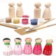 thumbnail image 5 of onlyliua Liquidación de Ahorro de Verano Muñecas de Madera Pintadas a Mano, Manualidades de Madera para Niños Sin Terminar, Juegos de Bloques En Blanco, 5 of 7