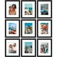 thumbnail image 1 of Set de 9 marcos para fotos Vittanly de 8 x 10 con plexiglás, color negro, 1 of 9