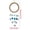 Sea Blue, variant on Soccer Sea Glass Decorative Wind, 6.7x14.2" Chime Tropical Beach Wind Chime Decor, Multi Ocean Wind Chime Mobile with Rattan Hanger, Sea Blue