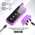 thumbnail image 7 of Dog Shock Collar - 2600FT Dog Training Collar with Remote, 3 Modes(Beep/Vibration/Shock), Security Lock, IP68 Waterproof Rechargeable E-Collar for 10-120lbs All Breeds (Purple), 7 of 7
