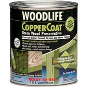1 PK, Rust-Oleum Woodlife Water-Based Coppercoat Green Wood Preservative, 1 Qt.