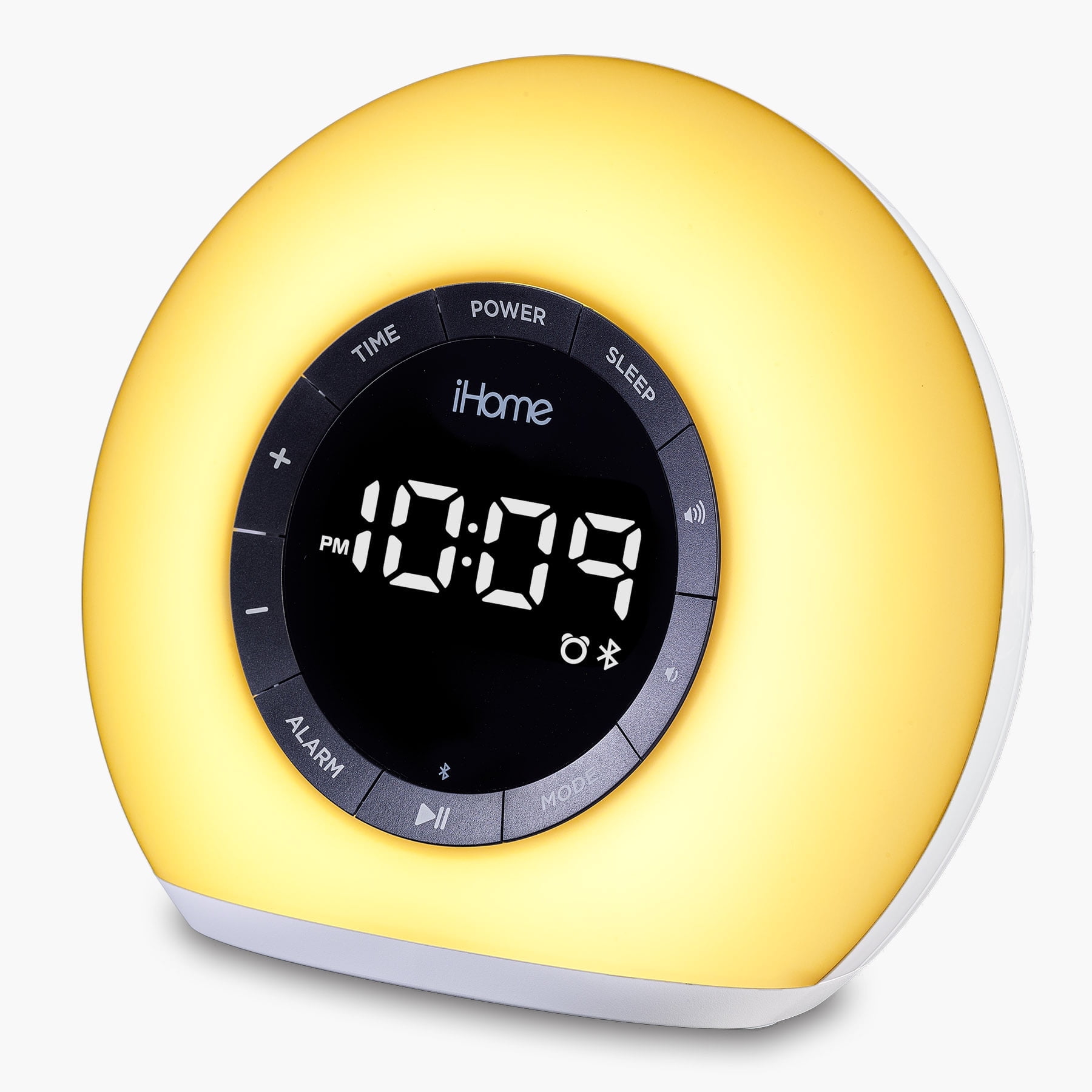 iHome Sunrise Alarm Clock Radio with Bluetooth Speaker, Color Changing Lamp, and USB Charging (iBT32)