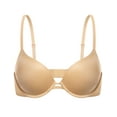thumbnail image 2 of Wingslove Women's Everyday Basic Seamless Push Up Bra Underwire Plunge T-Shirt Bra, Nude 36D, 2 of 6