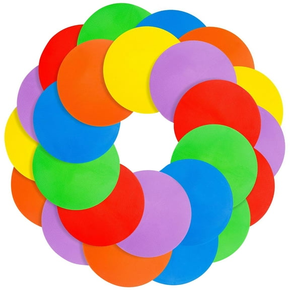 EHJRE 30Pcs Floor Markers Round Flat Disc Markers for Games Sports Activities