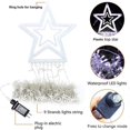 thumbnail image 4 of CNKOO Christmas Decor LEDs Christmas Waterfall Star String Lights for Garden Yard (EU-Colored light), 4 of 10
