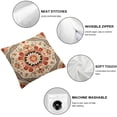 thumbnail image 6 of BANET Ethnic Pattern Red Boho Pillow Cover Southwest Farmhouse Pillow Cover Home Decor Throw Pillow Case Cushion Cover for Sofa Couch 12x12in, 6 of 7