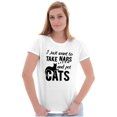 thumbnail image 3 of Take Naps and Pet Cats Funny Cute Womens Slim Fit Graphic Tee Brisco Brands S, 3 of 5