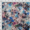thumbnail image 4 of oneOone Cotton Jersey Medium Blue Fabric Abstract Floral Quilting Supplies Print Sewing Fabric By The Yard 58 Inch Wide, 4 of 4