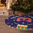 thumbnail image 6 of Daiia Happy Mardi Gras Drawing Merry Christmas Tree Skirt , Xmas Large Lace-up Tree Skirt, Santa Snowflakes Rustic Home Decorations New Year Party Farmhouse Decor-36", 6 of 7