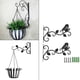 thumbnail image 5 of 2 soportes para cestas colgantes, ganchos de hierro forjado para terraza, garaje, balcón, para faroles. Mariposas de 3 hojas, 5 of 9