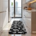thumbnail image 4 of Black White Gothic Hand Flower Snake Moth Pattern Kitchen Rug Mat,Kitchen Runner Rugs Non Skid Washable,Decorative Kitchen Floor Mats for Kitchen,Sink,Laundry,17"x47.2", 4 of 7