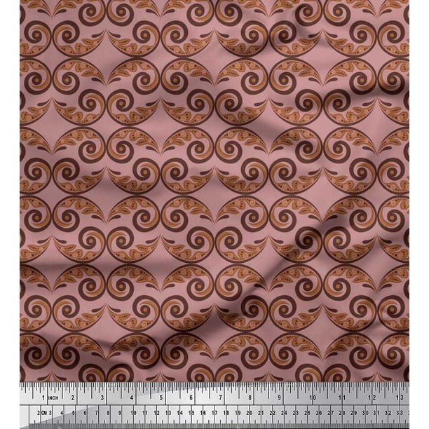 Soimoi Cotton Cambric Fabric Filigree Damask Fabric Prints By Yard 56 Inch  Wide - Walmart.com