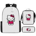 thumbnail image 5 of New schoolbag cute Hello Kitty backpack lunch bag pencil case three-piece set, 5 of 5