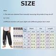 thumbnail image 3 of Fsqjgq Women's Pants Beach Trousers Black Straight Leg Jeans White Work Pants Cotton Linen Pants Irregular Loose Wide Leg Pants Comfy Baggy Yoga Pant Cropped Trousers with Pockets Palazzo Pants L, 3 of 4