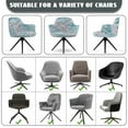 thumbnail image 6 of Xixirimido Cherry Blossom Blue Pattern Swivel Office Armrest Chair Covers Stretch Dining Chair Cover, Mid-Back Desk Chair Slipcover Removable Accent Armchair Protector, 6 of 7