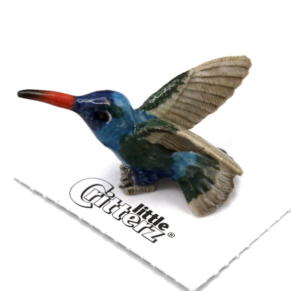 Hummingbird - Broad-billed Hummingbird "Nectar" - miniature porcelain figurine