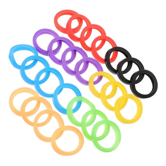 IFANLANDOR Key Label Tags 25pcs Silicone Key Covers For House Keys Key Ring Identifier Portable Key Caps