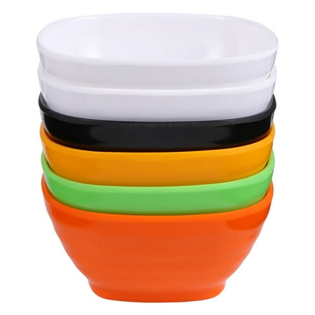 

1 Pack/6pcs Creative Square Shaped Bowl Useful Fruit Salad Bowl Pratical Dessert Food Serving Bowl for Home Restaurant (Random C