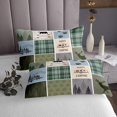 thumbnail image 3 of Erosebridal Happy Camping Coverlet Set Queen,Buffalo Patchwork Bedding Set,Animal Decoration,3pcs, 3 of 5