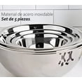 thumbnail image 4 of 5 Bowls Tazones Cuencos Ensaladera De Acero Inoxidable Para Mezclar De 5 Piezas De Diferentes Tamaños Modelo Plateado, 4 of 4